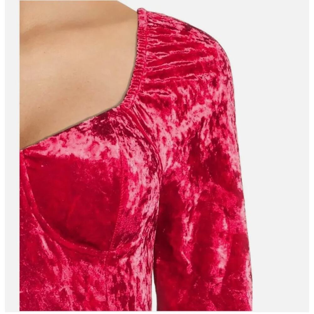 Madden NYC Junior's Red Velvet Corset Bodycon Dress sz XL - Picture 4 of 9